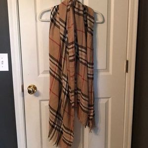 Tan plaid scarf